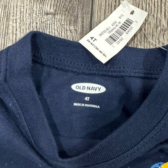 NWT Old Navy Blue Long-sleeved Explore Planets Shirt, Size 4T - Picture 2 of 3